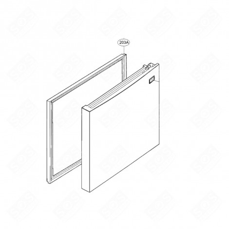 JOINT (PARTIE CONGÉLATEUR) REPÈRE 203A FRIGO, RÉFRIGÉRATEUR, CONGÉLATEUR - ADX73270669