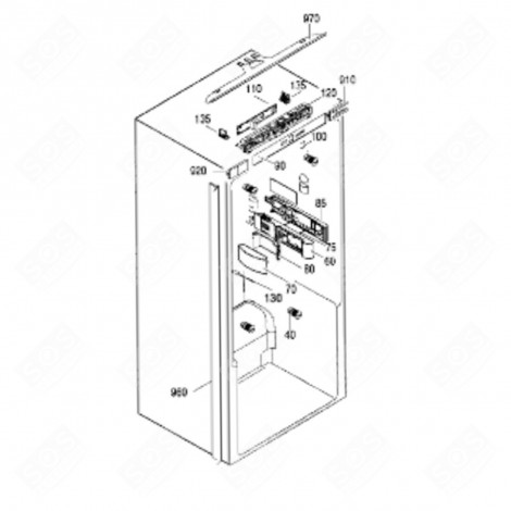 PLATINE INTÉGRALE (REPÈRE 110) FRIGO, RÉFRIGÉRATEUR, CONGÉLATEUR - 6143684
