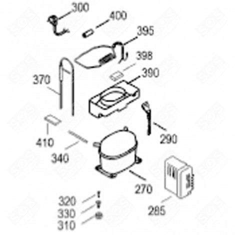 PLATINE INTÉGRALE (REPÈRE 285) FRIGO, RÉFRIGÉRATEUR, CONGÉLATEUR - 6146298