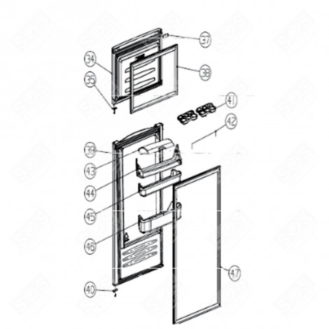BALCONNET BOUTEILLES (REPÈRE 46) FRIGO, RÉFRIGÉRATEUR, CONGÉLATEUR - AS0017801