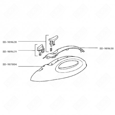 BOUTON + RESSORT (REPÈRE SS-989628) DIVERS PETIT MÉNAGER - SS-989628