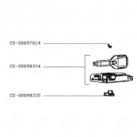 ENROULEUR + BROSSE (REPÈRE CS-00098334) CENTRALE VAPEUR, FER À REPASSER - CS-00098334