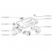 Poignée gauche + bouton jaune (repère TS-01002270)