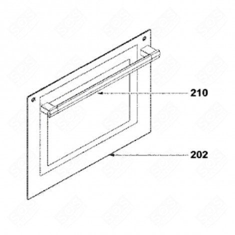 VITRE EXTÉRIEURE FOUR, CUISINIÈRE - 71X3667