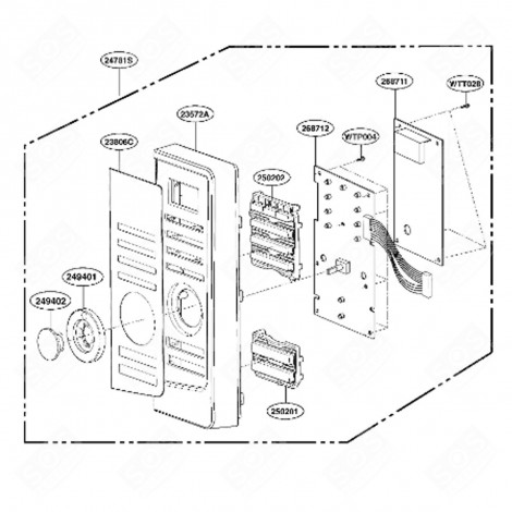BOUTON (REPÈRE 249402) FOUR MICRO-ONDES - MEY61844303