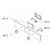 Bandeau de commande inox (repère 301 0) d'origine