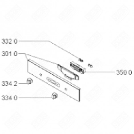 BOUTON IX (REPÈRE 3340) FOUR, CUISINIÈRE - 481010371120