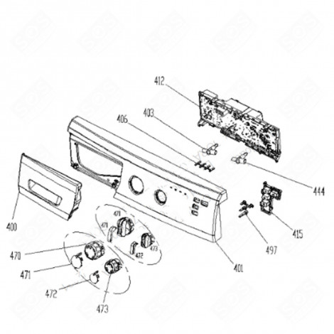 BOUTON MACHINE À LAVER, LAVE-LINGE - 42046808