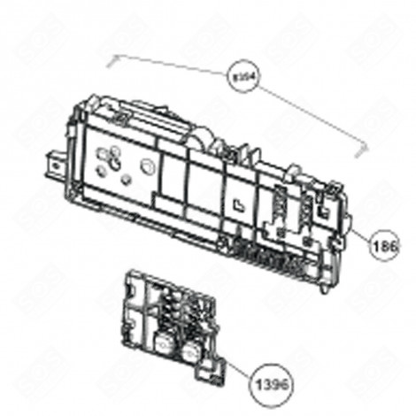 CARTE ÉLECTRONIQUE, MODULE DE PUISSANCE (REPÈRE 186) MACHINE À LAVER, LAVE-LINGE - 2838790370
