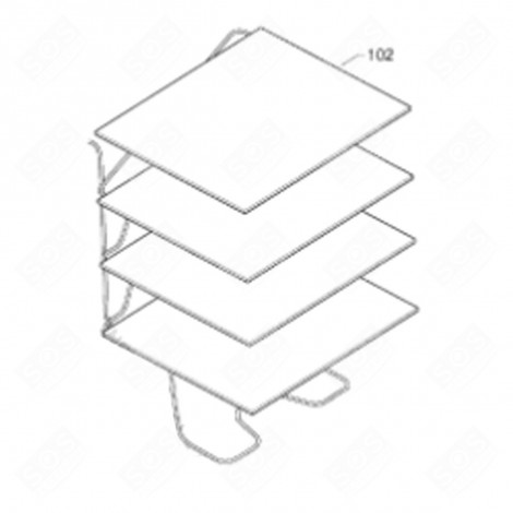 EVAPORATEUR FRIGO, RÉFRIGÉRATEUR, CONGÉLATEUR - 43X8782