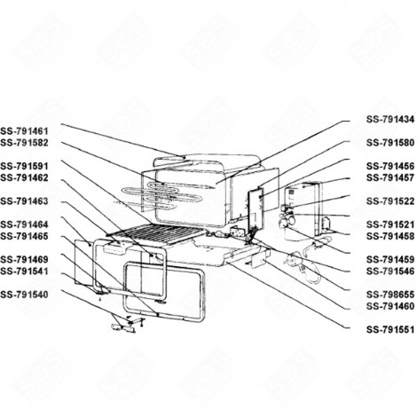 BALCONNET À BOUTEILLES (REPÈRE SS-791546) FRIGO, RÉFRIGÉRATEUR, CONGÉLATEUR - SS-791546