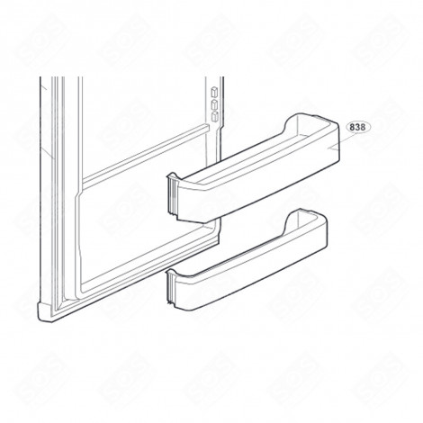 BALCONNET BOUTEILLES (REPÈRE 838)  593X120X95 MM FRIGO, RÉFRIGÉRATEUR, CONGÉLATEUR - 4948110700