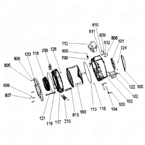 MOTEUR (REPÈRE 102) MACHINE À LAVER, LAVE-LINGE - 480111102065