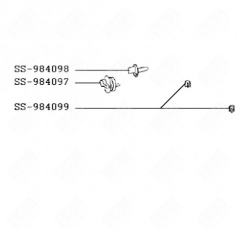 MANETTE THERMOSTAT BEIGE (REPÈRE SS-984097) FRITEUSE, AIRFRYER - SS-984097