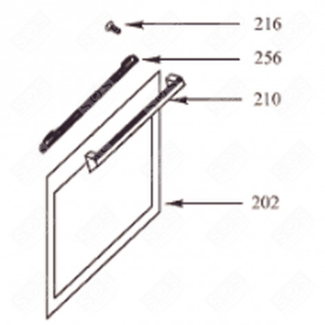 VITRE DE PORTE EXTÉRIEURE (REPÈRE 202) FOUR, CUISINIÈRE - AS6021807