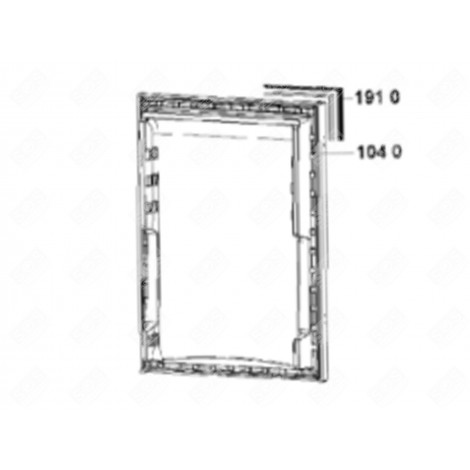 JOINT DE PORTE 923X483 (REPÈRE 1910) FRIGO, RÉFRIGÉRATEUR, CONGÉLATEUR - C00664034, 488000664034