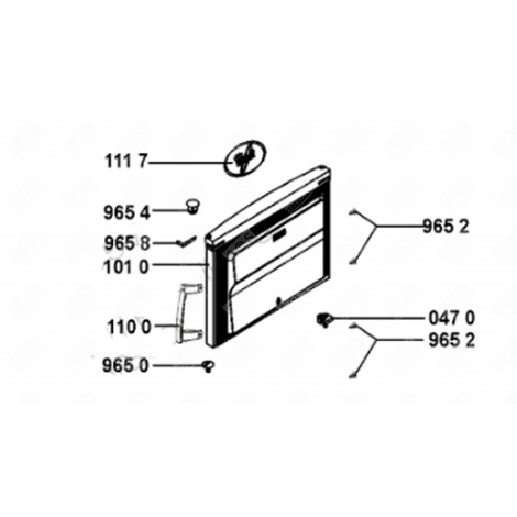 POIGNÉE DE PORTE (REPÈRE 110 0) FRIGO, RÉFRIGÉRATEUR, CONGÉLATEUR - 481249848042