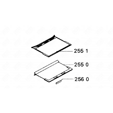 CLAYETTE, ÉTAGÈRE VERRE (REPÈRE 255 1) FRIGO, RÉFRIGÉRATEUR, CONGÉLATEUR - 481245088188