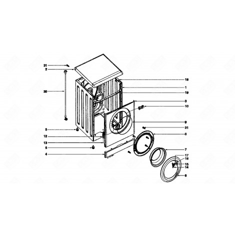 PIED RÉGLABLE (REPÈRE 5) MACHINE À LAVER, LAVE-LINGE - 52X3071