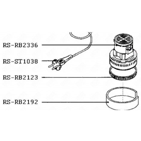 MOTEUR AVEC JOINTS (REPÈRE RS-RB2336) ASPIRATEUR - RS-RB2336