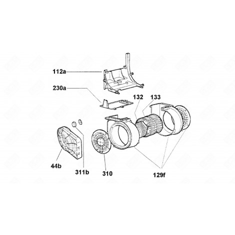 MOTEUR (REPÈRE 133) HOTTE - 93952885