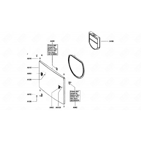PORTE (REPÈRE A015) SÈCHE-LINGE - 720573300
