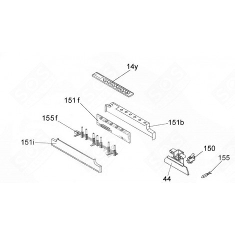 MODULE PROGRAMMÉ AVANT 14/22 (REPÈRE 151 F) LAVE-VAISSELLE - 49028820
