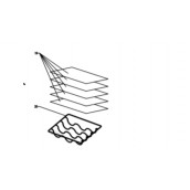 Clayette, étagère en verre repère 10