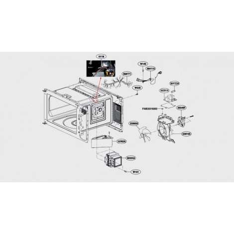 CARTE FILTRE REPÈRE 56201A FOUR MICRO-ONDES - ADQ74913201