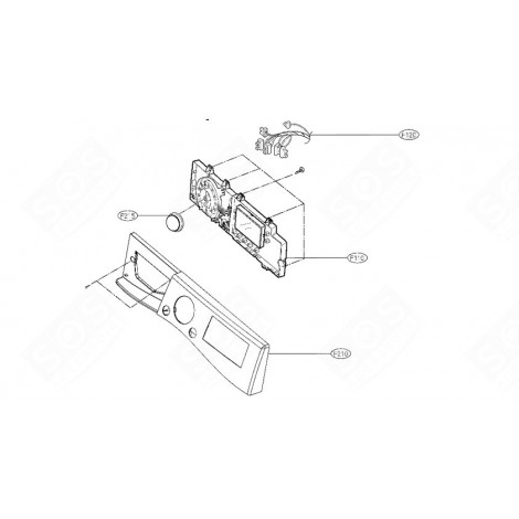 PANNEAU DE CONTRÔLE REPÈRE F210 MACHINE À LAVER, LAVE-LINGE - AGL73858829