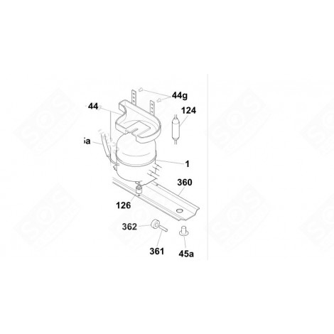 FILTRE 3 VOIES (REPÈRE 124) FRIGO, RÉFRIGÉRATEUR, CONGÉLATEUR - 41012883