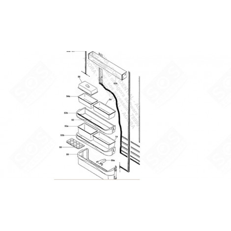 BALCONNET PETITS POTS (REPÈRE 93H) FRIGO, RÉFRIGÉRATEUR, CONGÉLATEUR - 41004419