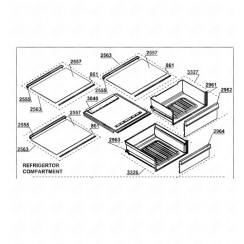 Profil de Clayette, étagère repère 861    -   462 mm