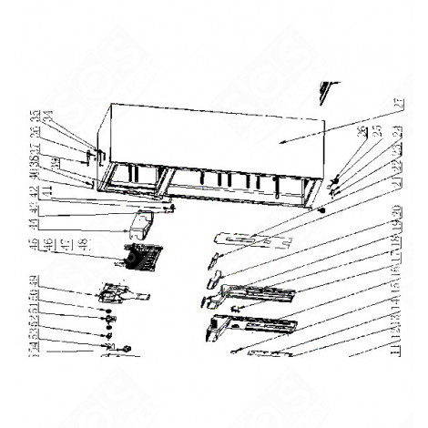 CHARNIÈRE INFÉRIEURE GAUCHE (REPÈRE 24) FRIGO, RÉFRIGÉRATEUR, CONGÉLATEUR - 203C69