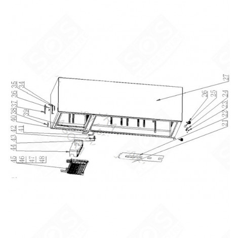 BAC DE DÉGIVRAGE (REPÈRE 44) FRIGO, RÉFRIGÉRATEUR, CONGÉLATEUR - 132C66