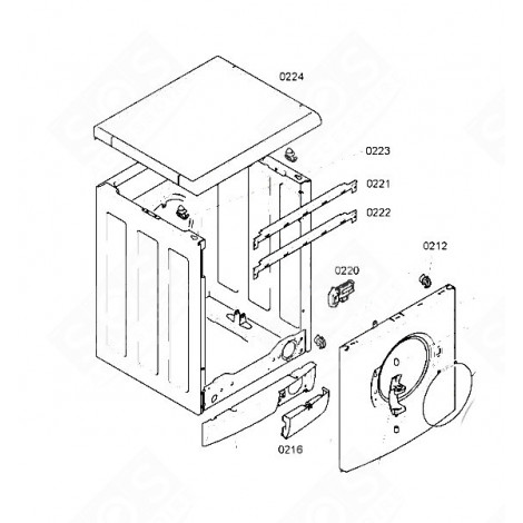 COUVERCLE (REPÈRE 0224) MACHINE À LAVER, LAVE-LINGE - 00477512