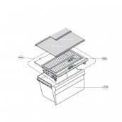 Couvercle bac à légumes inf repère 154a