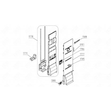CONDUIT D'AIR (REPÈRE 1777) FRIGO, RÉFRIGÉRATEUR, CONGÉLATEUR - 816897