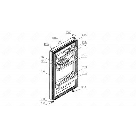 JOINT DE PORTE (CONGÉLATEUR) FRIGO, RÉFRIGÉRATEUR, CONGÉLATEUR - 798470