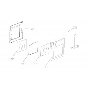Vitre extérieure grand four (repère 43)