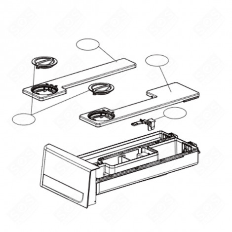 TIROIR BAC À PRODUIT MACHINE À LAVER, LAVE-LINGE - AGL30036311, AGL30036363