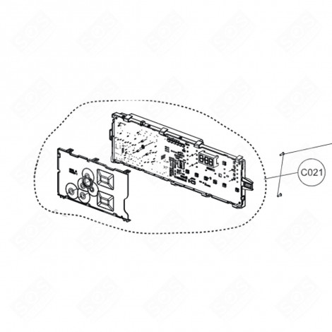 CARTE ÉLECTRONIQUE, MODULE DE PUISSANCE REPÈRE C021 MACHINE À LAVER, LAVE-LINGE - 2396103400