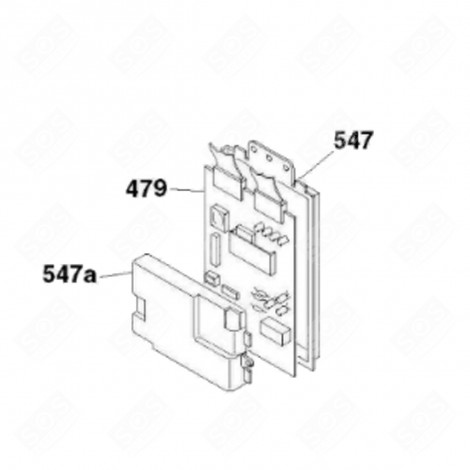 CARTE ÉLECTRONIQUE, MODULE PROGRAMMÉ REPÈRE 479 MACHINE À LAVER, LAVE-LINGE - 49025666