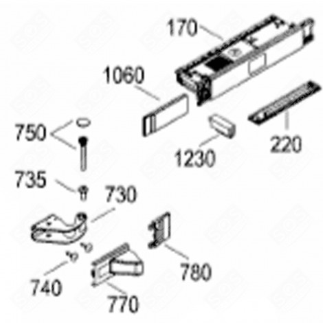 KIT ÉLECTRONIQUE PROGRAMME (REPÈRE 170) FRIGO, RÉFRIGÉRATEUR, CONGÉLATEUR - 6140955