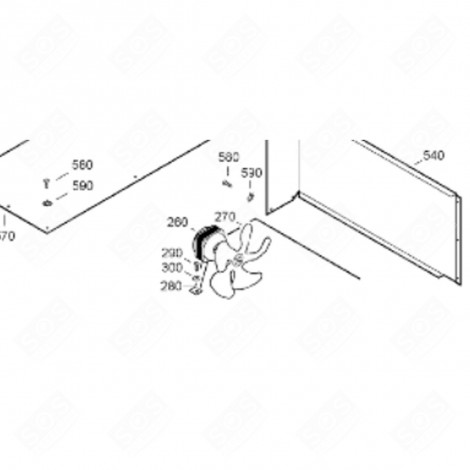 ECROU M 4 (REPÈRE 590) FRIGO, RÉFRIGÉRATEUR, CONGÉLATEUR - 4115000