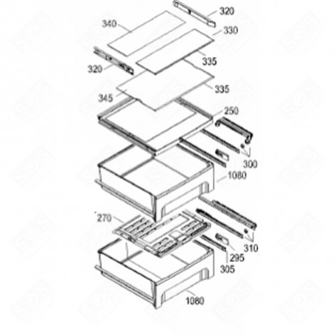 COUVERCLE SUP. (REPÈRE 270) FRIGO, RÉFRIGÉRATEUR, CONGÉLATEUR - 7438888