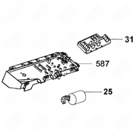 PROGRAMMATEUR (REPÈRE 587) MACHINE À LAVER, LAVE-LINGE - 973913217177002
