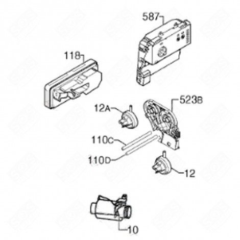 PROGRAMMATEUR (REPÈRE 587) D'ORIGINE LAVE-VAISSELLE - 973911529043011