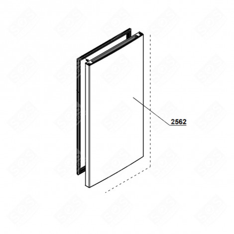 PORTE (PARTIE RÉFRIGÉRATEUR) REPÈRE 2562 FRIGO, RÉFRIGÉRATEUR, CONGÉLATEUR - 4639640700