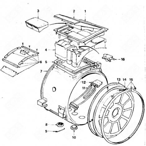 PASSE FILS (REPÈRE 1) MACHINE À LAVER, LAVE-LINGE - 51X5454